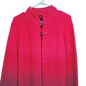 Women's Jones New York Signature XL Pink Purple Ombre Heavy Cardigan